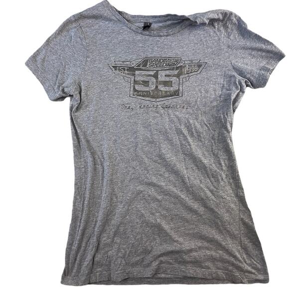 Bandimere Speedway 55th Anniversary Gray Graphic T-Shirt Medium District Made - Picture 1 of 6